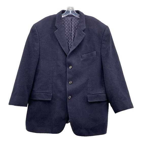 Ralph Lauren Camel Hair Blazer Men 46R* Blue Sport Coat Corpcore Academia Office